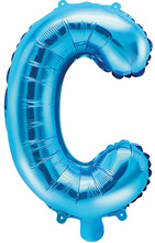 Bokstaven C - Blå 35 cm Liten Folieballong