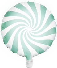 Mintgrønn Candy Mønstret Folieballong 45 cm