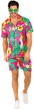 Tropisk Rosa Hawaii Skjorte og Shorts - L/XL