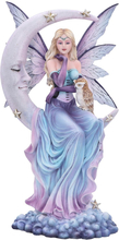 Selene - Stor Vakker Blå & Lilla Fairy Figur 34 cm
