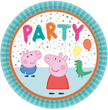 8 stk Peppa Pig Party Tallerkener 23 cm