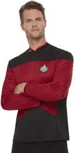 Lisensiert Star Trek The Next Generation Rød Kostymeoverdel til Mann