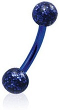Zircon UV Blue - 1,2 x 8 mm Øyenbrynspiercing