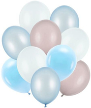 Ballongsett med 10 stk Metallisk og Pastellfargede Ballonger