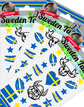 Sverige - Midlertidige Tatoveringer - 10 ark