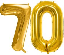 70 år ballonger - 35 cm gull