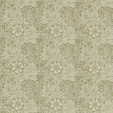 William Morris tyg Marigold Olive/Linen