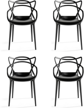 Kartell Masters Spisestol - sort - 4 stk.