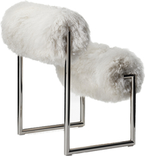Acerbis Design Due Più Stol - White Mongolian Fur