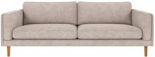 Rowico Home Braden sofa - Greg lysegrå / lakeret eg - 216 cm
