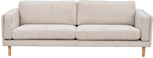 Rowico Home Braden sofa - Greg lys beige / lakeret eg - 216 cm