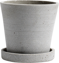 HAY Flowerpot with Saucer - Grey - Small