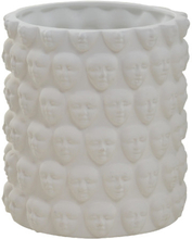 Hallbergs Faces vase - white - 20
