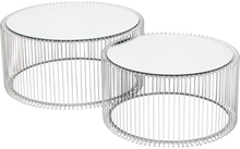 Kare Design Wire sofabord - silver - sæt á 2
