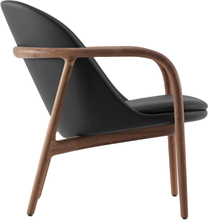 Artisan Neva Lounge Chair Trimmed - Valnød - Sort Zenith Læder