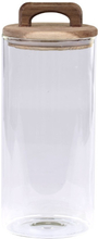 Chic Antique opbevaringsglas m/trælåg - 1500 ml - 24x10
