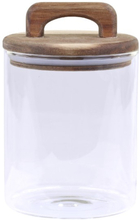Chic Antique opbevaringsglas m/trælåg - 800 ml - 16x10