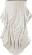 3D Printed Draped vase - 40x24 - hvid