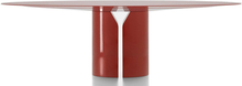 MDF Italia NVL Table - Gloss Red Oval 250