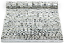 Rug Solid læder tæppe - 140x200 - Light Grey
