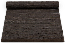 Rug Solid læder tæppe - 65x135 - Choco