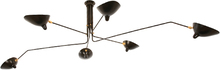 Serge Mouille Ceiling 6 Rotating Arms - P6B