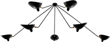 Serge Mouille Ceiling Sconce Spider 7 Fixed Arms - PAR7B