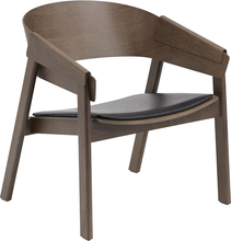 Muuto Cover Lounge Chair - Mørk Eg - Sort Læder