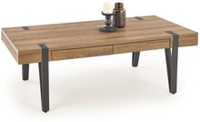 Nevil soffbord med lådor 120 x 55 cm - Valnöt/svart