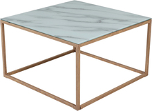 Link soffbord med marmorerat glas - 75 x75 cm
