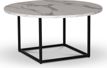 Sintorp runt soffbord Ø90 cm - Vit marmor (Exklusivt laminat)