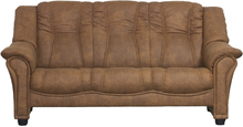 Lotas 3-sits soffa i brunt microfiber tyg