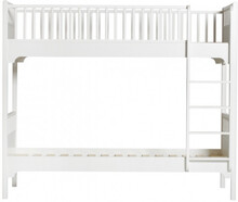SEASIDE Bunk Bed with Vertical Ladder - White