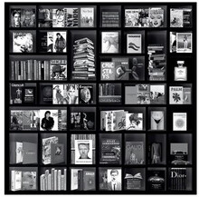 BOOK CASE FASHION Tavla - Black 100 x 100 cm Plexiglas
