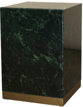 QUEBEC Sidobord – Grön Marmor / Mässing H:57 cm