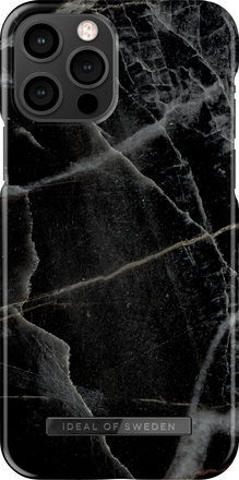 iDeal of Sweden iPhone 12/12 Pro Fashion Case Black Thunder Marbl
