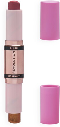 Makeup Revolution Blush & Highlight Stick Flushing Pink