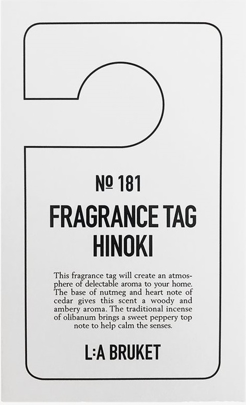 L:a Bruket Fragrance Tag Hinoki
