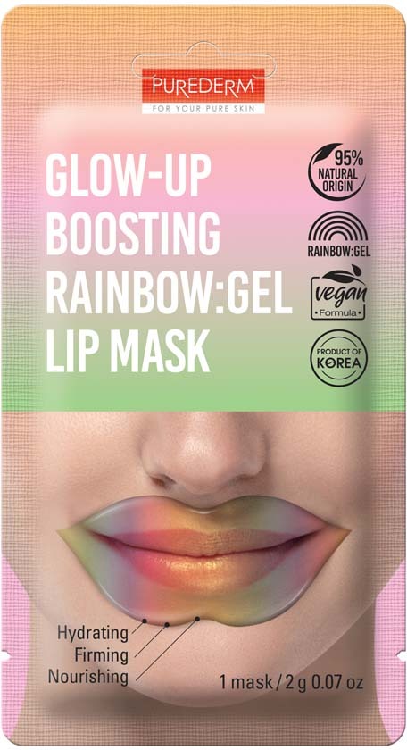 Purederm Glow Up Boosting RAINBOW:gel Lip Mask 2 g