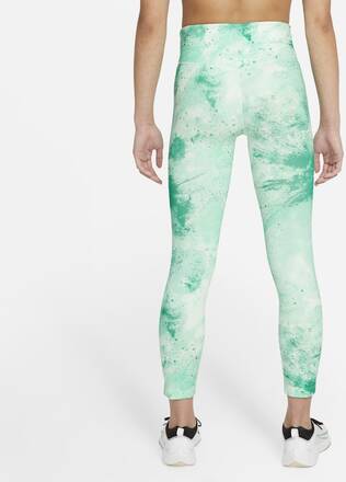 Nike One Older Kids' (Girls') Tie-Dye Printed Leggings - Green