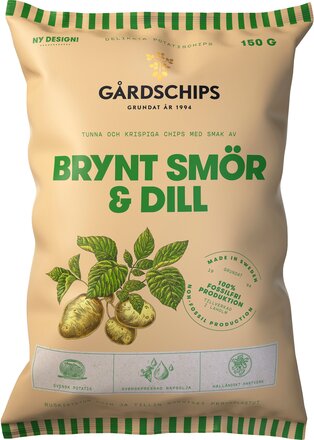 Chips Gårdschips Brynt smör & Dill 150g