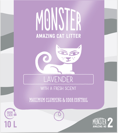Kattsand Monster Lavendel 10L