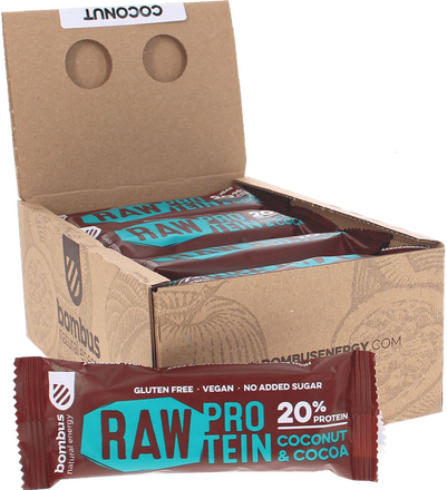 Bombus Raw Protein Raw Proteinbar Kokos & Kakao 20-pack