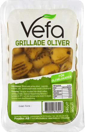 Vefa Grillade Marinerade Gröna Oliver