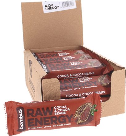 Bombus Raw Energy Raw Energibars Kakao & Kakaobönor 20-pack
