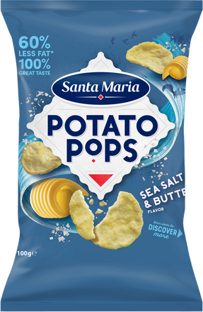 Santa Maria 2 x Sipsit Potato Pops Merisuola & Voi