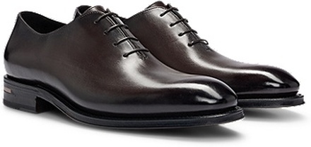 Leather Oxford shoes with burnished effect