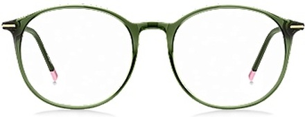 Green-acetate optical frames with gold-tone detailing