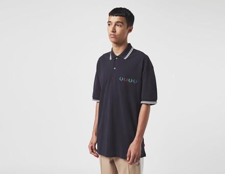 Fred Perry x Beams Twin Tip Short Sleeve Polo Shirt, blå