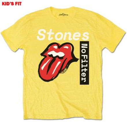 The Rolling Stones: Kids T-Shirt/No Filter Text (Soft Hand Inks) (9-10 Years)